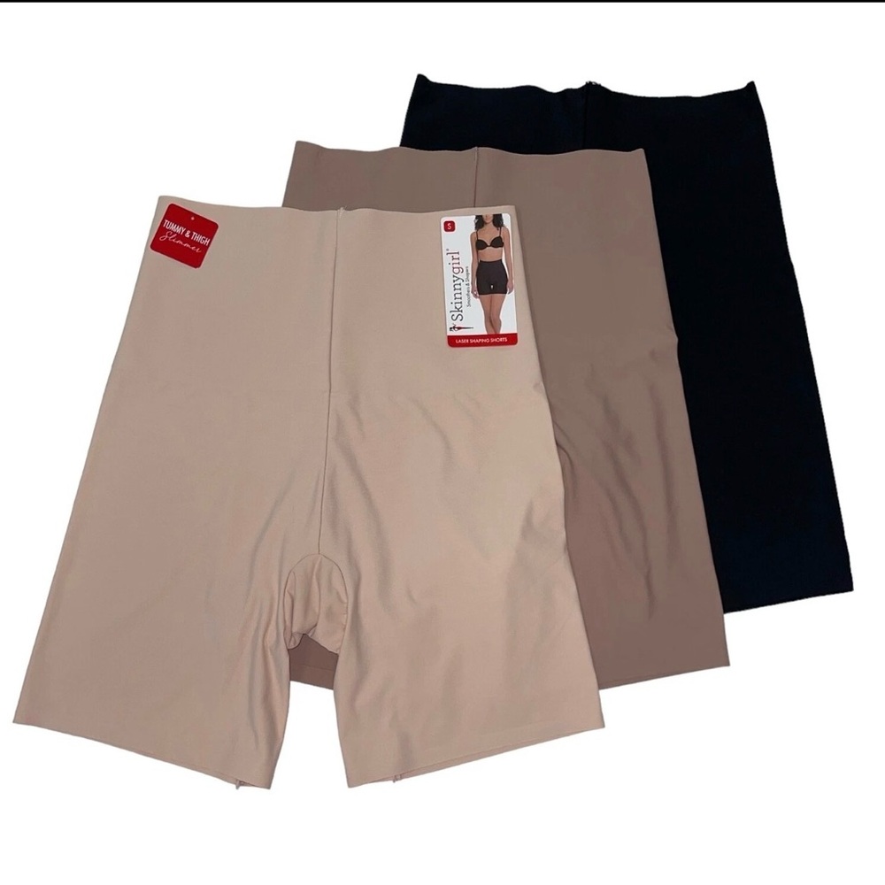 Skinnygirl Seamless shaper in Beige, Taupe & Black (3 pack) small